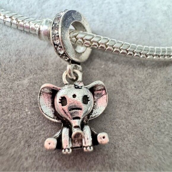 Elephant‎ Dangle Charm fits PANDORA - Picture 1 of 11